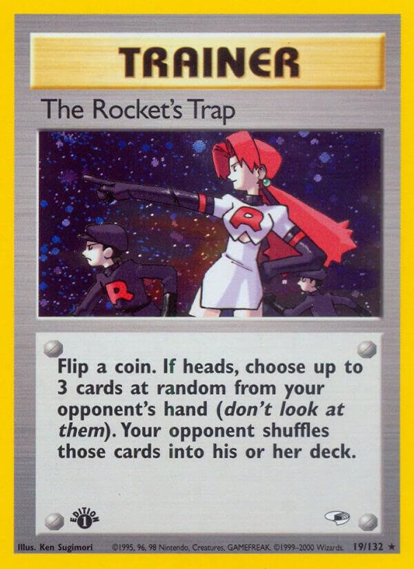 The Rocket's Trap 019/132 (Gym Heroes)  - 1st Edition Holofoil | Good Games Adelaide SA