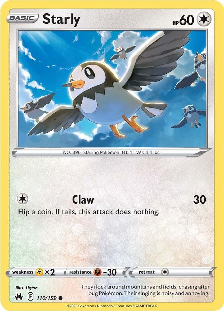 Starly 110/159 (Crown Zenith)  | Good Games Adelaide SA