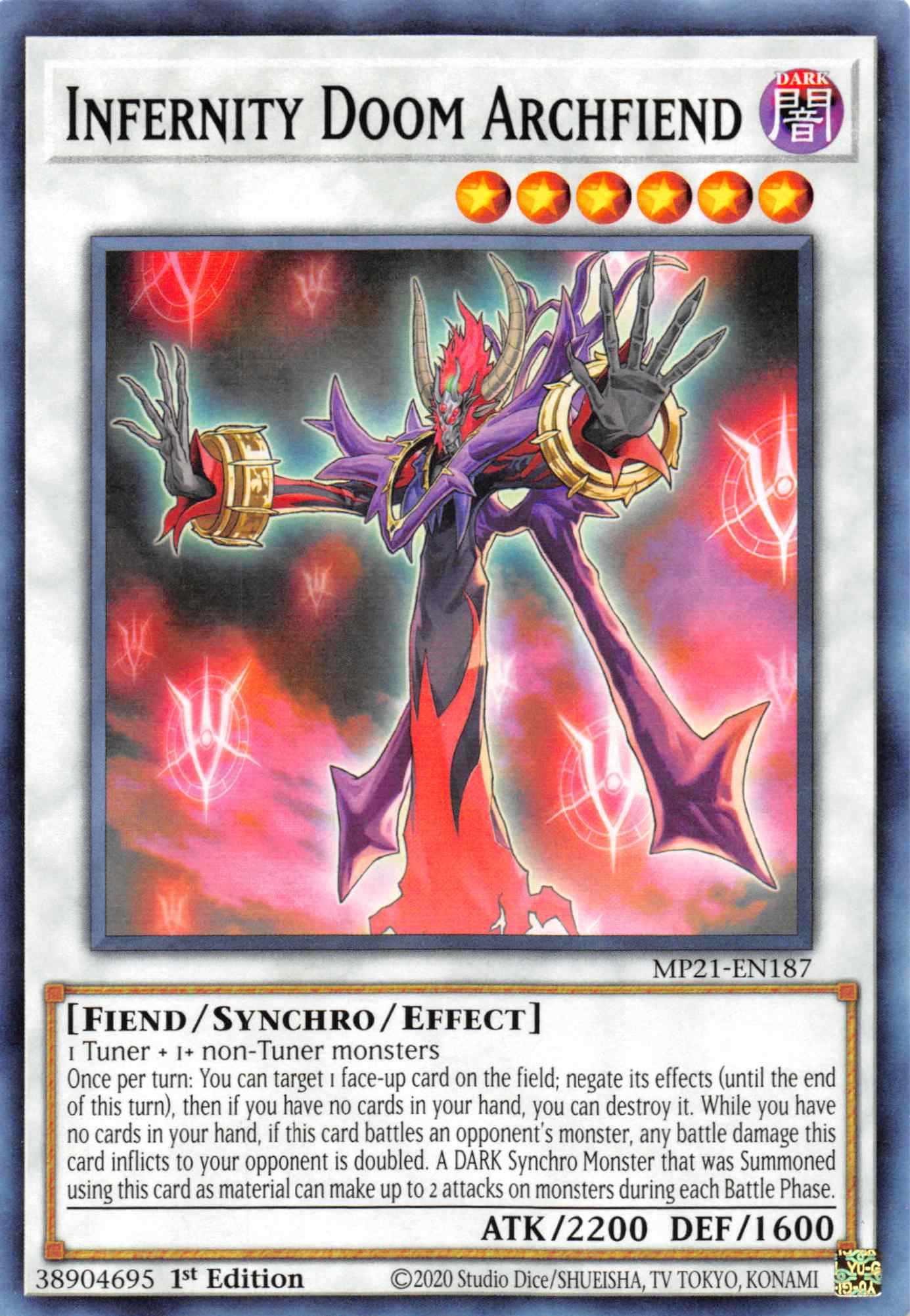 Infernity Doom Archfiend [MP21-EN187] Common | Good Games Adelaide SA