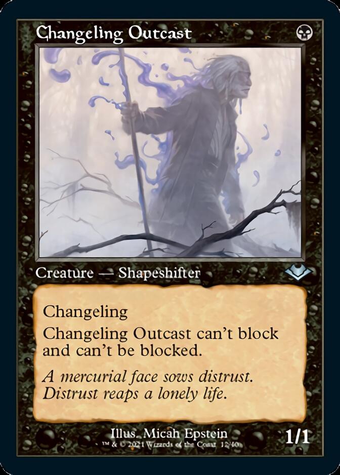 Changeling Outcast (Retro Etched Foil) [Modern Horizons 1] | Good Games Adelaide SA