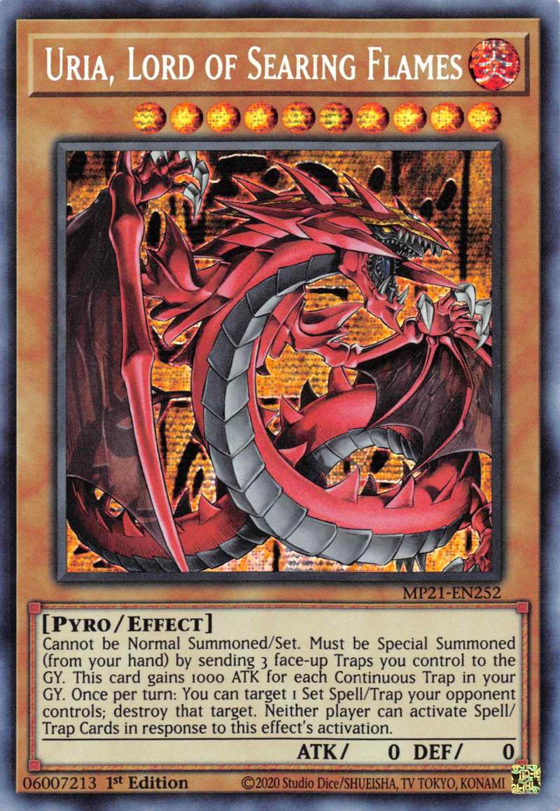 Uria, Lord of Searing Flames [MP21-EN252] Prismatic Secret Rare | Good Games Adelaide SA