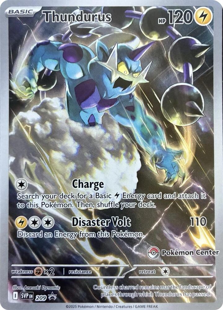 Thundurus Pokemon Center Exclusive 209 (SV: Scarlet & Violet Promo Cards)  - Holofoil | Good Games Adelaide SA