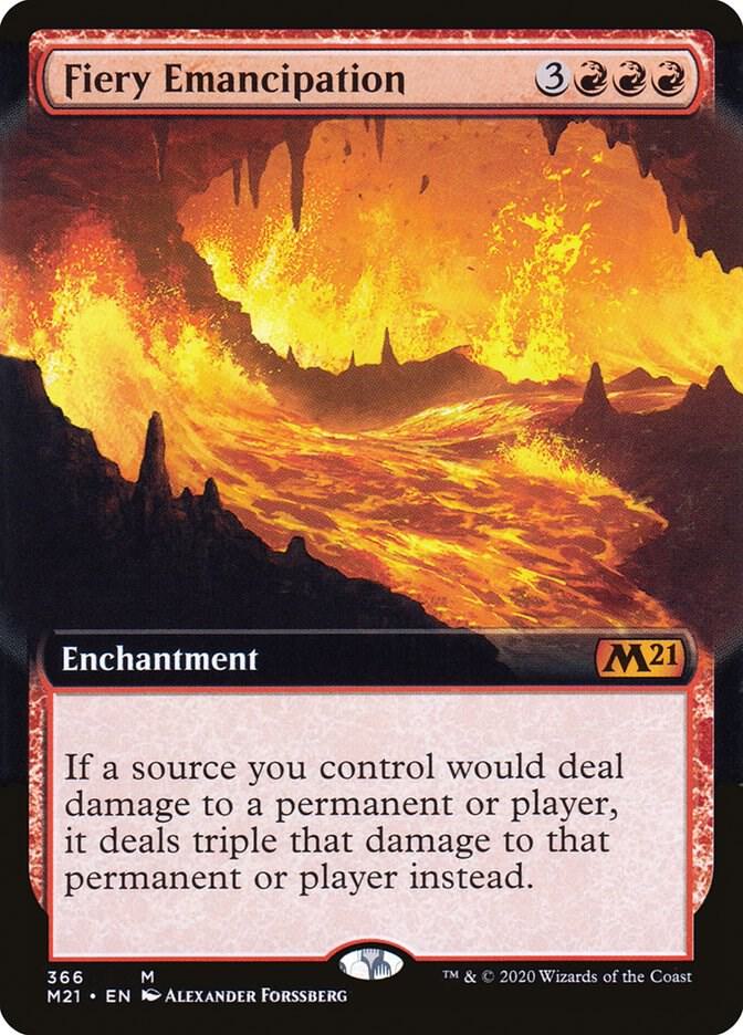 Fiery Emancipation 366 (Core Set 2021)  - Foil | Good Games Adelaide SA