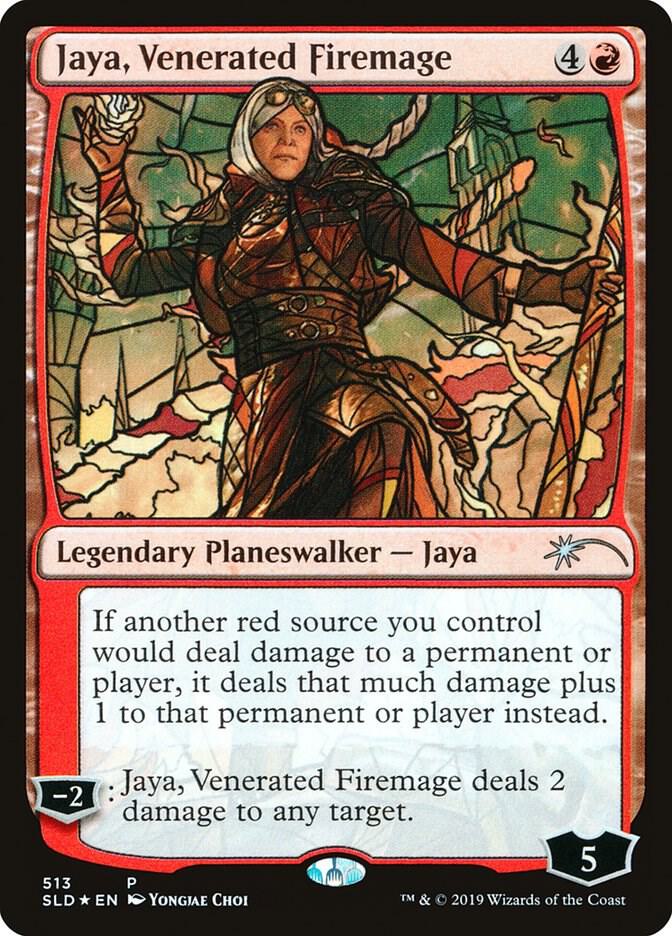 Jaya Venerated Firemage Stained Glass 513 (Secret Lair Drop Series)  - Foil | Good Games Adelaide SA