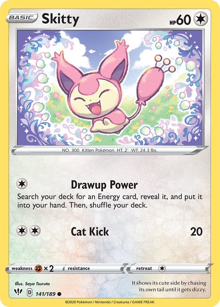 Skitty (141/189) [Sword & Shield: Darkness Ablaze] | Good Games Adelaide SA