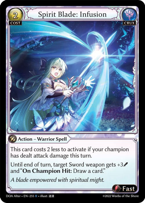Spirit Blade: Infusion (255) [Dawn of Ashes: Alter Edition] | Good Games Adelaide SA