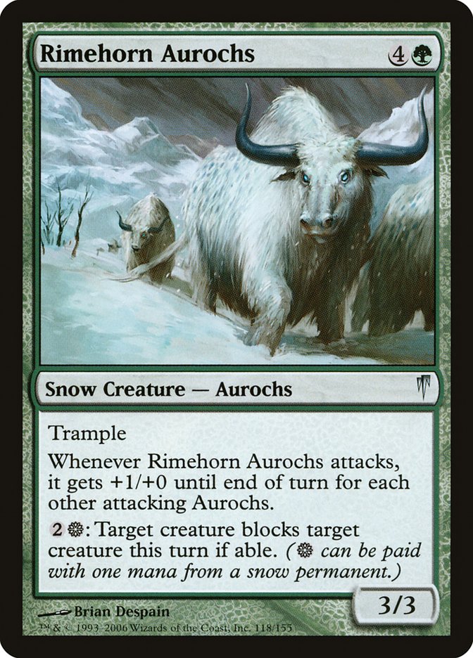Rimehorn Aurochs 118 (Coldsnap)  - Foil | Good Games Adelaide SA
