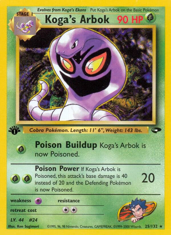 Koga's Arbok 025/132 (Gym Challenge)  - 1st Edition | Good Games Adelaide SA