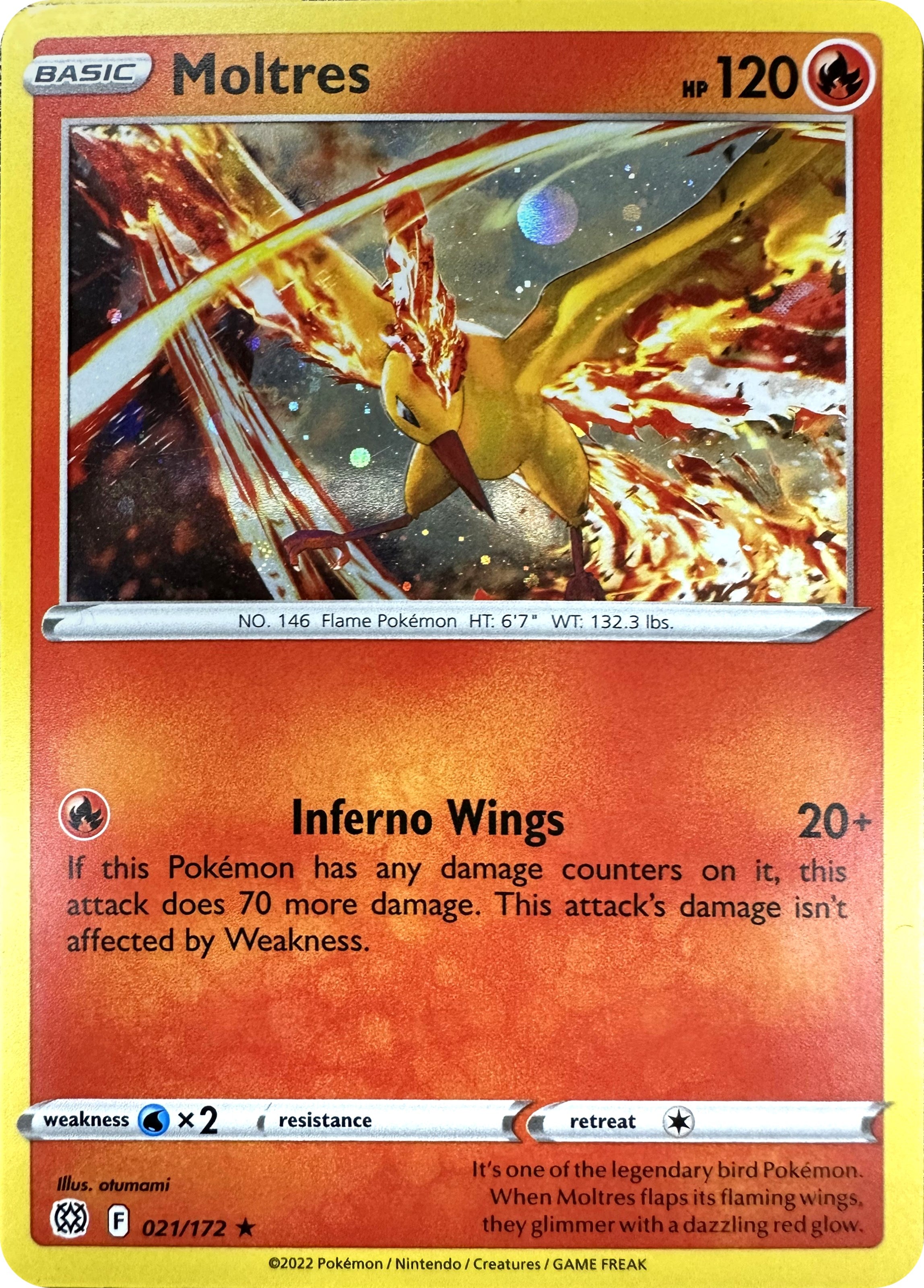 Moltres (021/172) (Cosmos Holo) [Sword & Shield: Brilliant Stars] | Good Games Adelaide SA