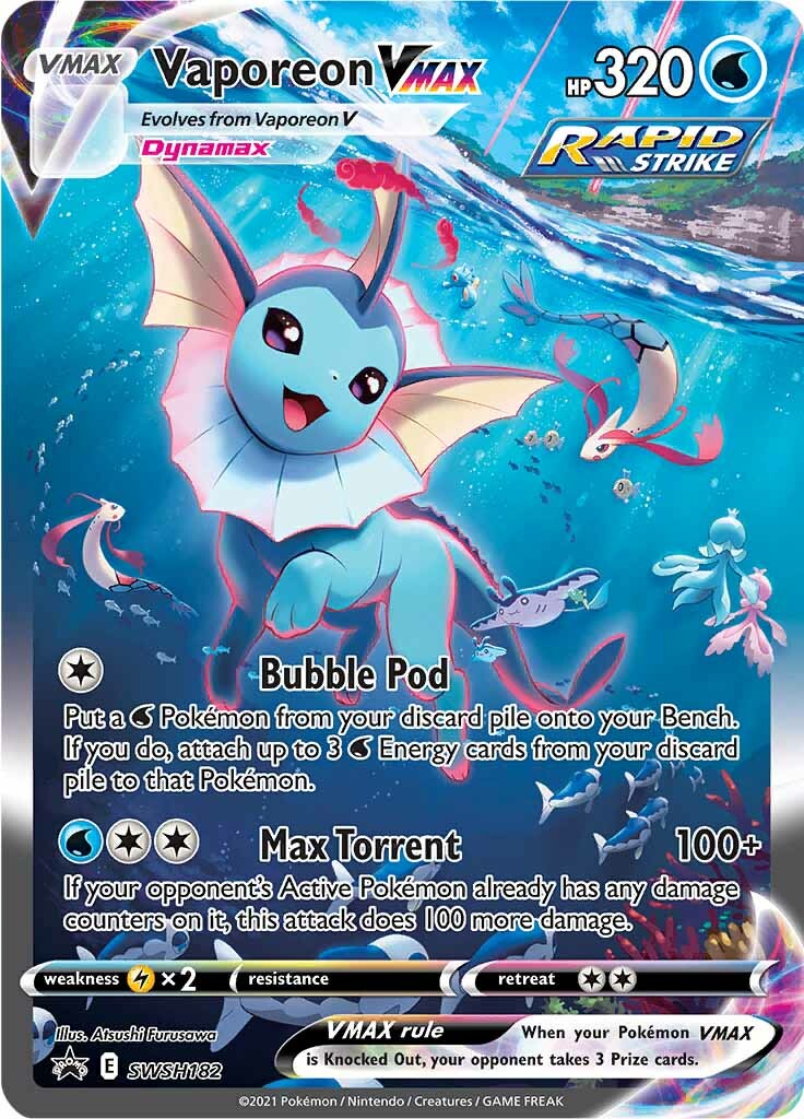 Vaporeon VMAX (SWSH182) [Sword & Shield: Black Star Promos] | Good Games Adelaide SA
