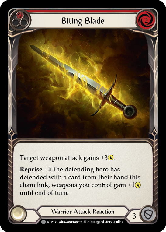 Biting Blade (Red) [U-WTR135] Unlimited Rainbow Foil | Good Games Adelaide SA