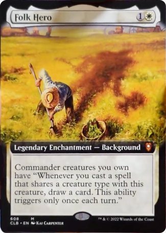Folk Hero (Extended Art) [Commander Legends: Battle for Baldur's Gate] | Good Games Adelaide SA