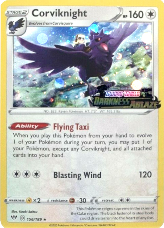 Corviknight (156/189) (Cosmos Holo) [Sword & Shield: Darkness Ablaze] | Good Games Adelaide SA