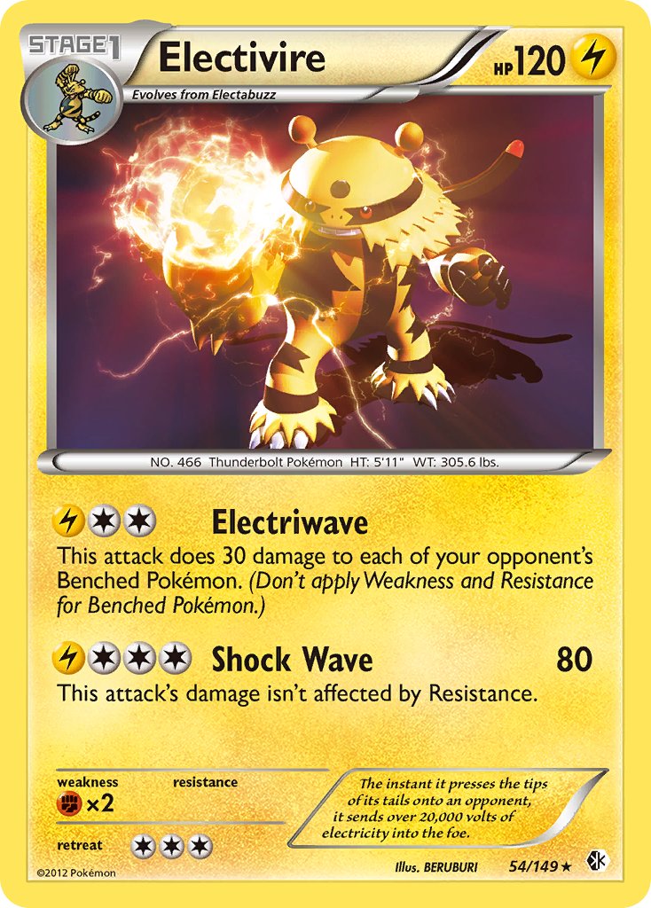 Electivire (54/149) (Theme Deck Exclusive) [Black & White: Boundaries Crossed] | Good Games Adelaide SA
