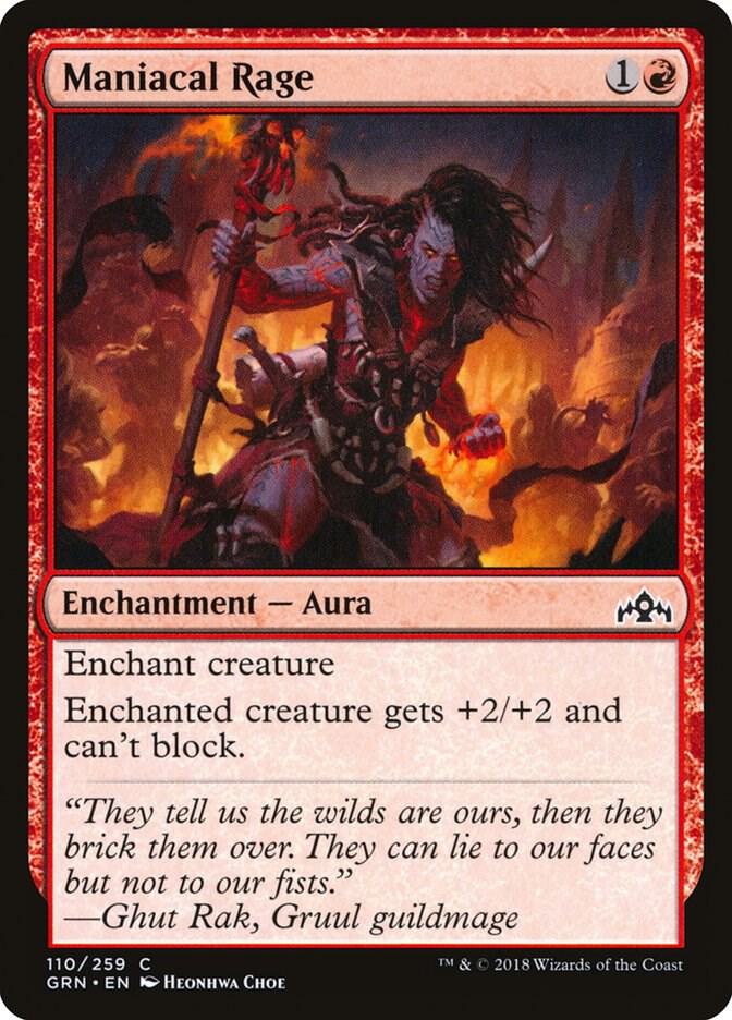Maniacal Rage 110 (Guilds of Ravnica)  | Good Games Adelaide SA