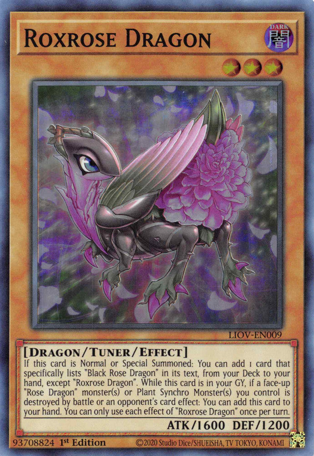 Roxrose Dragon [LIOV-EN009] Super Rare | Good Games Adelaide SA
