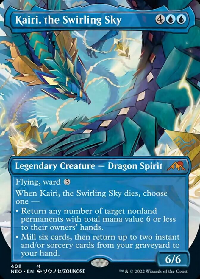 Kairi, the Swirling Sky (Borderless) [Kamigawa: Neon Dynasty] | Good Games Adelaide SA