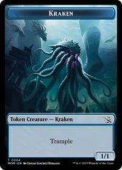 Warrior // Kraken Double-Sided Token [March of the Machine Tokens] | Good Games Adelaide SA