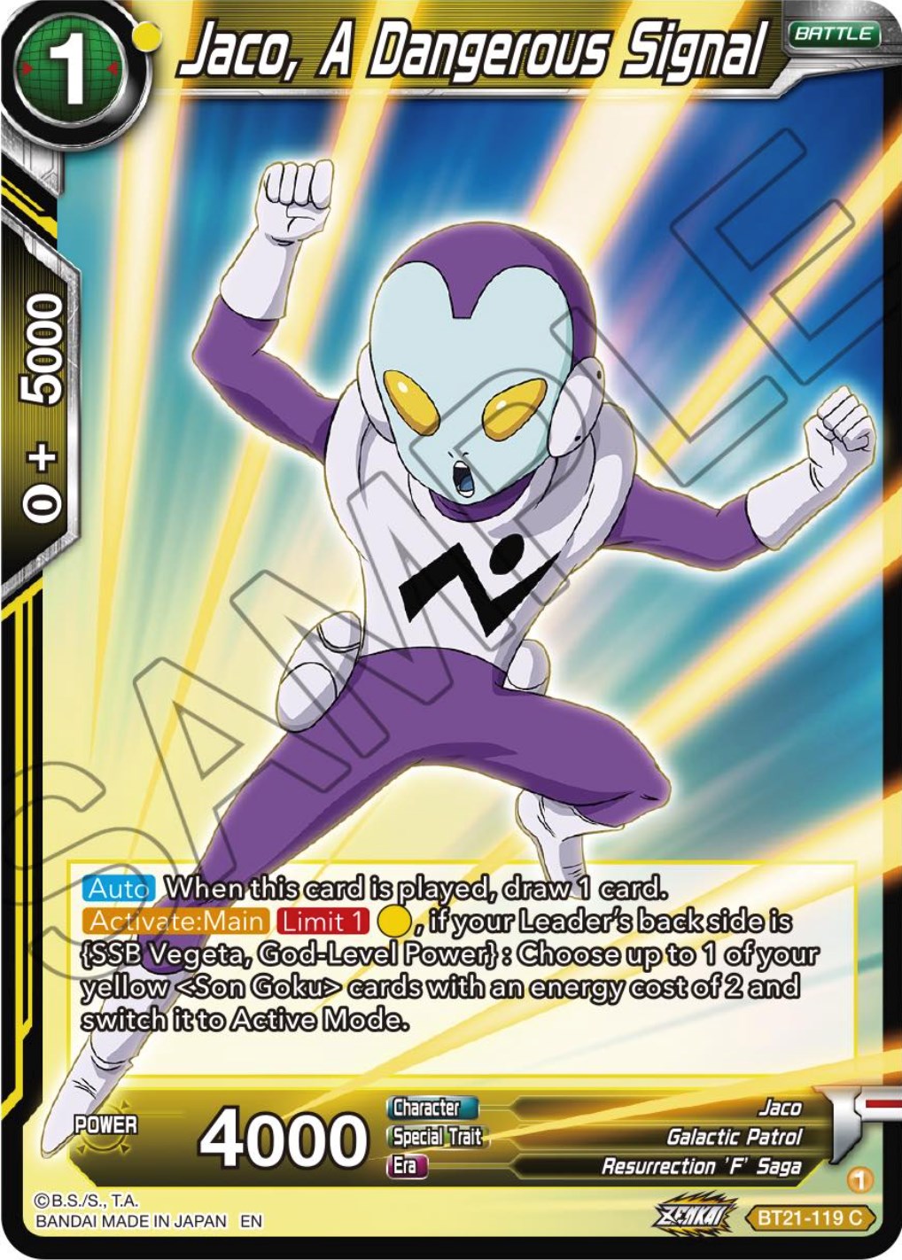 Jaco, A Dangerous Signal (BT21-119) [ZENKAI Series: Set 04] | Good Games Adelaide SA