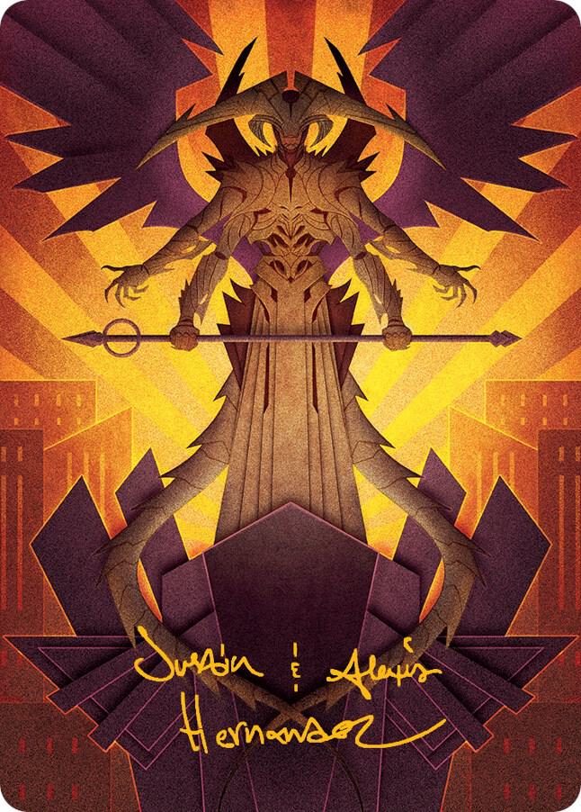Atraxa Praetors Voice Art Card Gold Stamped Signature 77 (Art Series: March of the Machine)  | Good Games Adelaide SA