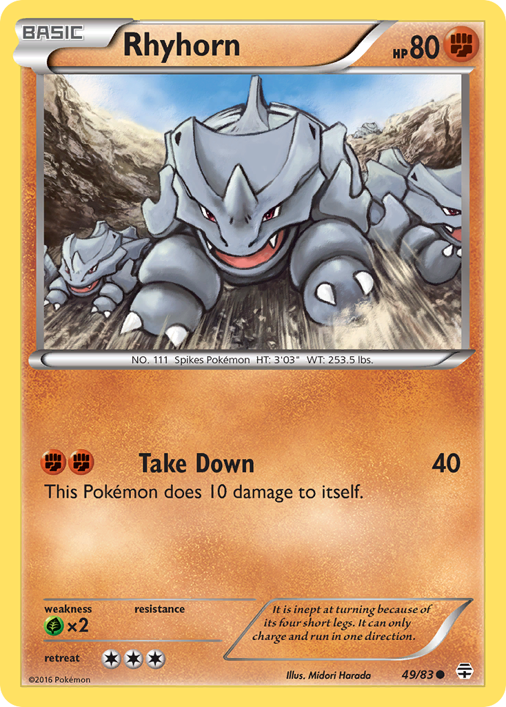 Rhyhorn (49/83) [XY: Generations] | Good Games Adelaide SA