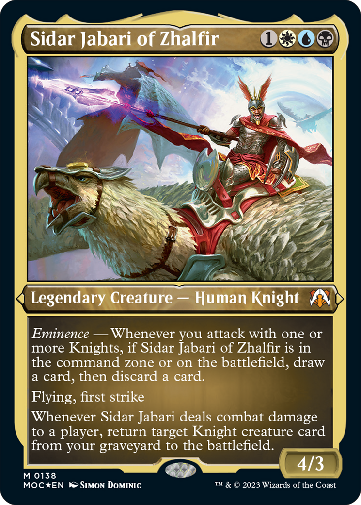 Sidar Jabari of Zhalfir (Display Commander) [March of the Machine Commander] | Good Games Adelaide SA