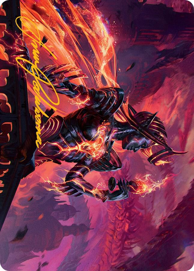 Ayara Furnace Queen Art Card Gold Stamped Signature 21 (Art Series: March of the Machine)  | Good Games Adelaide SA