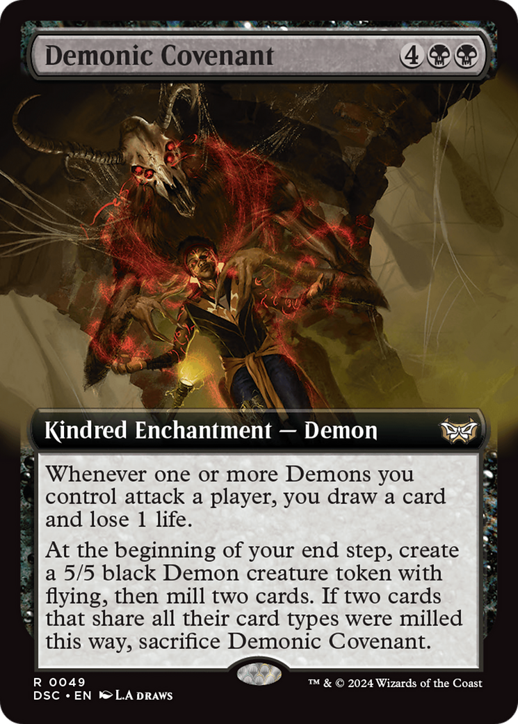 Demonic Covenant (Extended Art) [Duskmourn: House of Horror Commander] | Good Games Adelaide SA