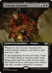 Demonic Covenant (Extended Art) [Duskmourn: House of Horror Commander] | Good Games Adelaide SA