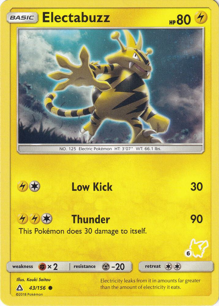 Electabuzz 43 156 6 Pikachu Stamped 043/156 (Battle Academy)  | Good Games Adelaide SA