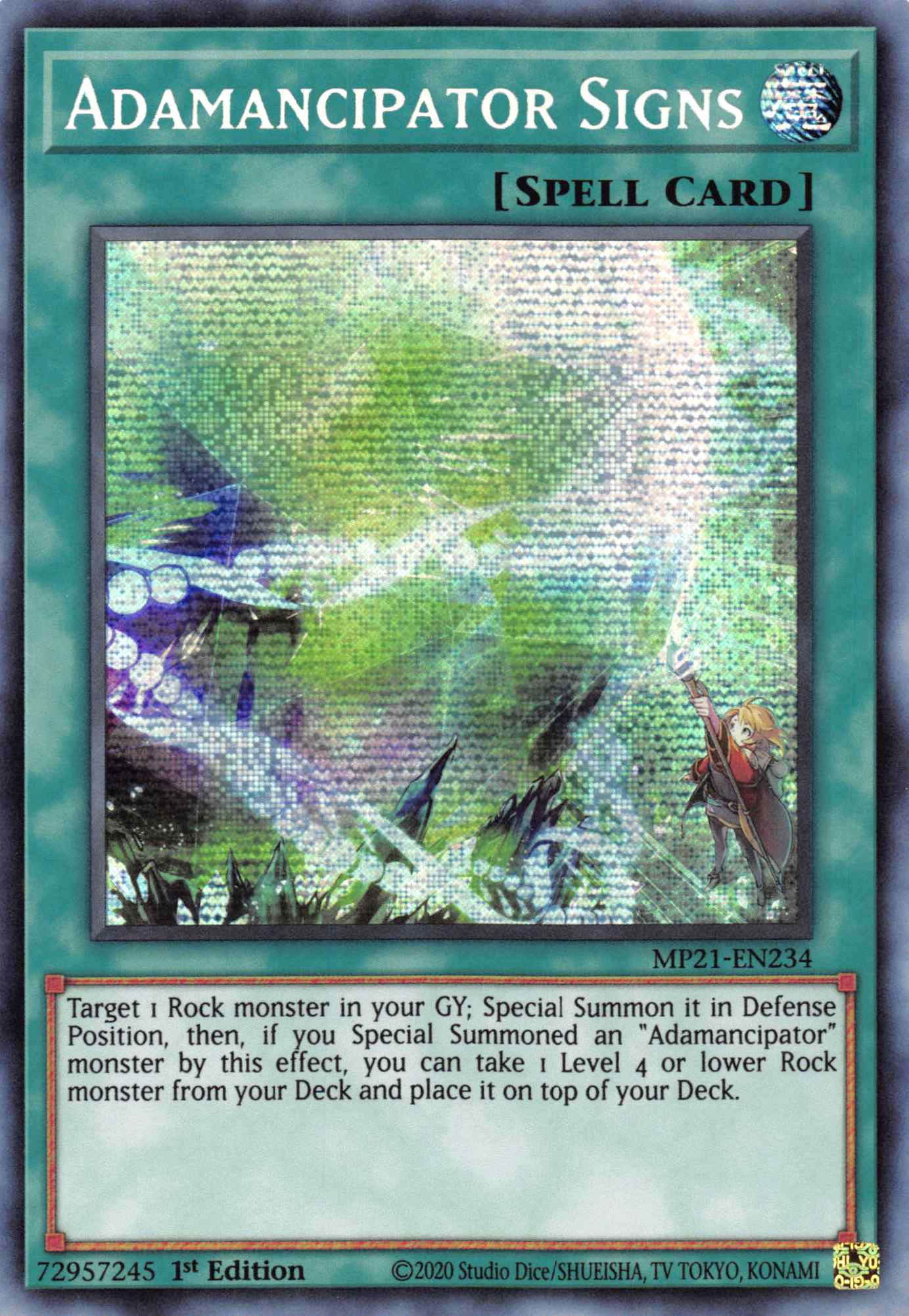 Adamancipator Signs [MP21-EN234] Prismatic Secret Rare | Good Games Adelaide SA