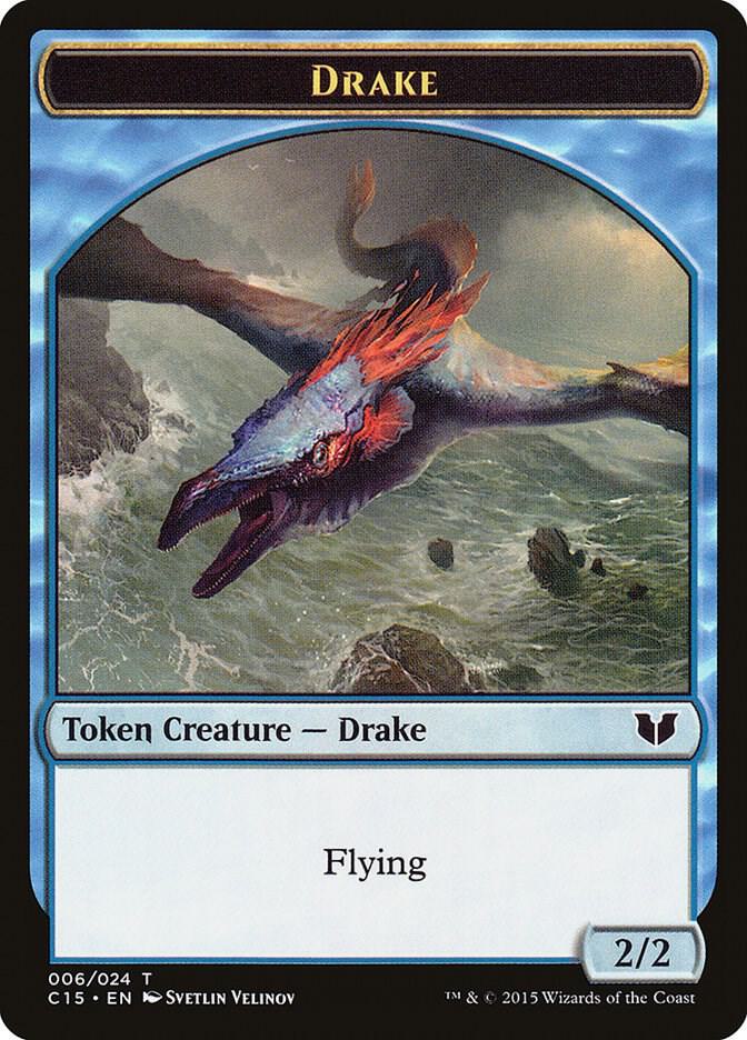 Drake Elemental 020 Double Sided Token 6 // 20 (Commander 2015)  | Good Games Adelaide SA