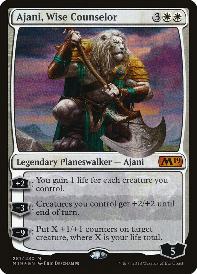 Ajani, Wise Counselor 281 (Core Set 2019)  - Foil | Good Games Adelaide SA