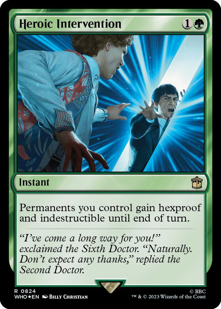 Heroic Intervention 824 (Universes Beyond: Doctor Who)  - Foil | Good Games Adelaide SA