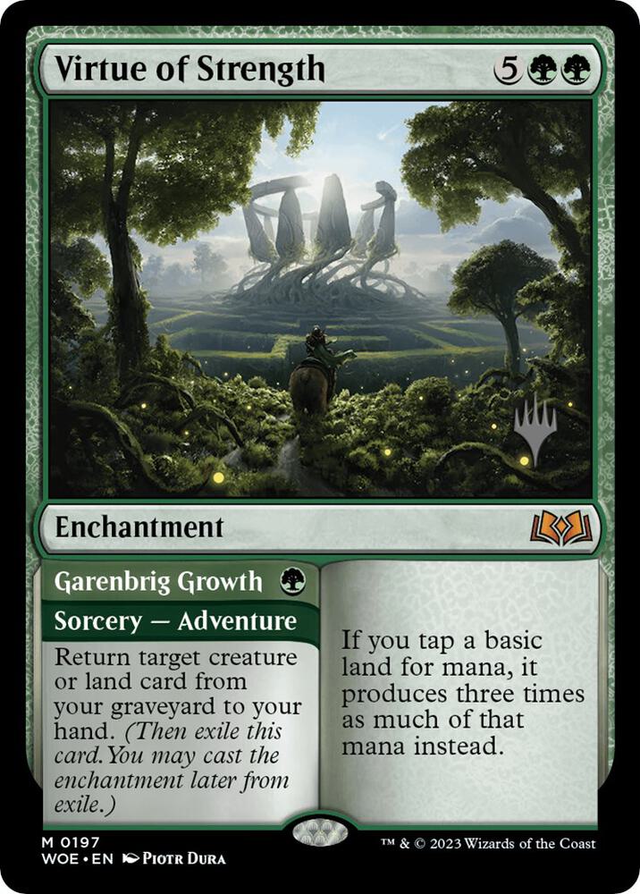 Virtue of Strength 197 (Promo Pack: Wilds of Eldraine)  - Foil | Good Games Adelaide SA