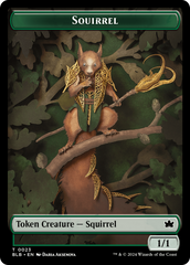 Squirrel // Darkstar Augur Double-Sided Token [Bloomburrow Tokens] | Good Games Adelaide SA
