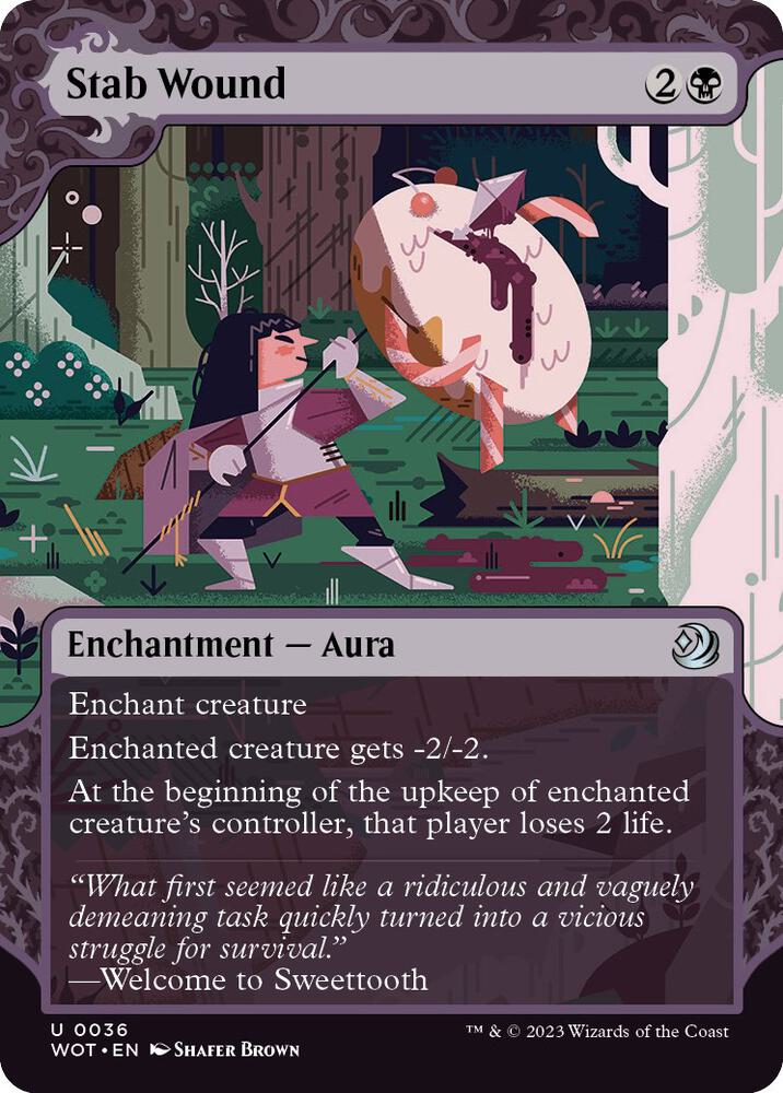 Stab Wound 36 (Wilds of Eldraine: Enchanting Tales)  - Foil | Good Games Adelaide SA
