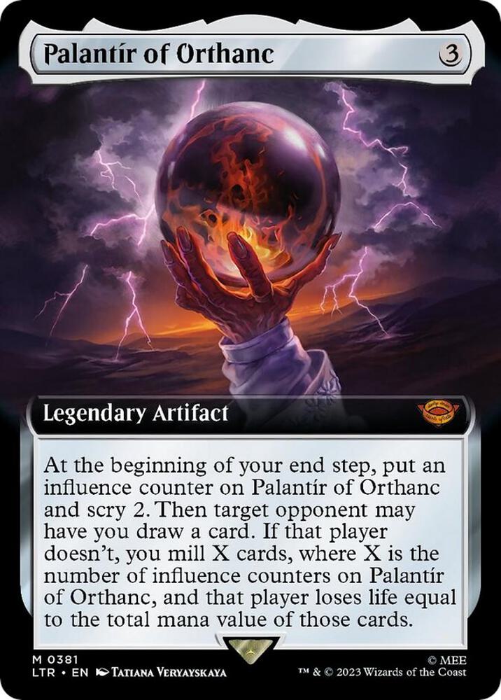 Palantír of Orthanc 381 (Universes Beyond: The Lord of the Rings: Tales of Middle-earth)  - Extended Art | Good Games Adelaide SA