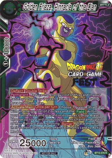 Golden Frieza, Pinnacle of the Clan (Card Game Fest 2022) (BT13-076) [Tournament Promotion Cards] | Good Games Adelaide SA
