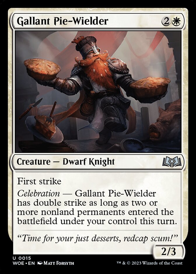 Gallant Pie-Wielder 15 (Wilds of Eldraine)  - Foil | Good Games Adelaide SA