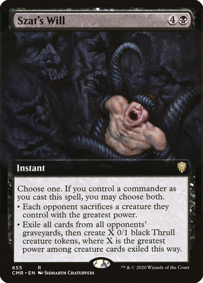 Szat's Will 655 (Commander Legends)  - Extended Art Foil | Good Games Adelaide SA