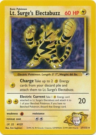 Lt. Surge's Electabuzz (27/132) [Gym Heroes Unlimited] | Good Games Adelaide SA