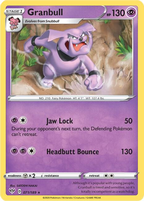 Granbull 071/189 (SWSH03: Darkness Ablaze)  | Good Games Adelaide SA
