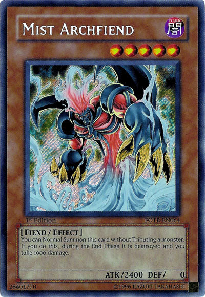 Mist Archfiend [FOTB-EN064] Secret Rare | Good Games Adelaide SA