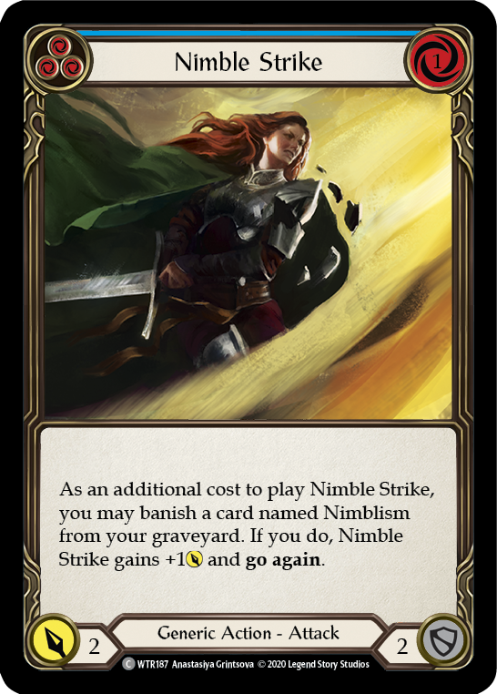 Nimble Strike (Blue) [U-WTR187] Unlimited Rainbow Foil | Good Games Adelaide SA