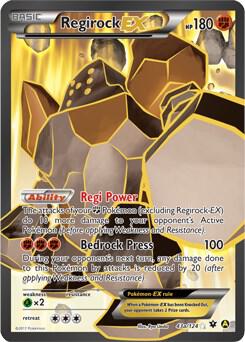 Regirock EX 043a/124 (Alternate Art Promos)  - Holofoil | Good Games Adelaide SA