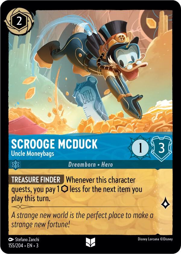 Scrooge McDuck Uncle Moneybags 155/204 (Into the Inklands)  | Good Games Adelaide SA