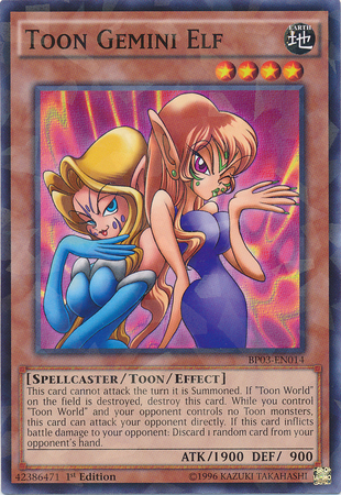 Toon Gemini Elf [BP03-EN014] Shatterfoil Rare | Good Games Adelaide SA