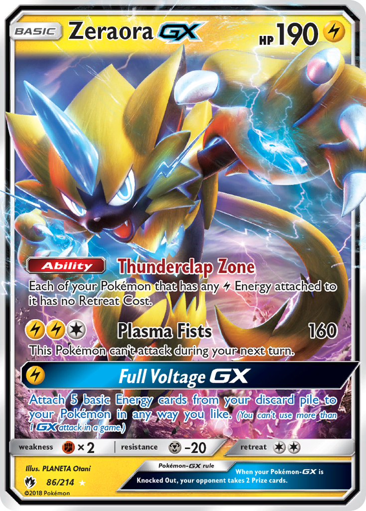 Zeraora GX (86/214) [Sun & Moon: Lost Thunder] | Good Games Adelaide SA