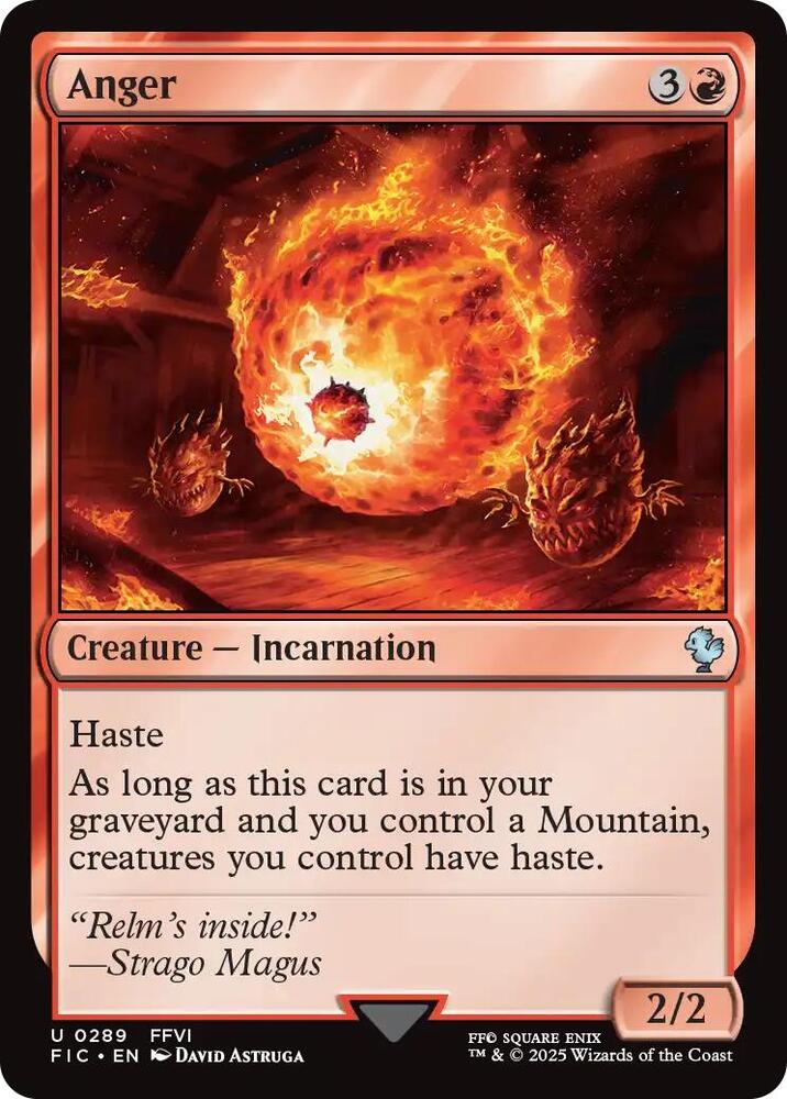 Anger 289 (Commander: FINAL FANTASY)  - Foil | Good Games Adelaide SA
